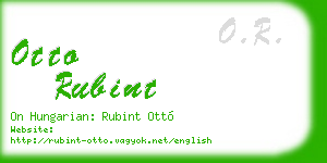 otto rubint business card