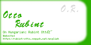 otto rubint business card